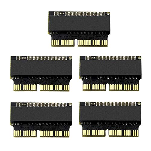 JMT M.2 NGFF Adapter NVMe PCI-E x4 M2 auf SSD, kompatibel mit A-pple Laptop, Mac-Book Air Pro 2013, 2014, 2015, A1465, A1466, A1502, A1398, 5 Stück von JMT