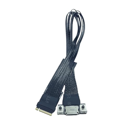 JMT M.2 NVMe M Key to Oculink 4i / SFF8611 Verlängerungskabel PCIe4.0 X4 Gen3 4 kompatibel mit T10 / SAS-4 SFF-8612 (30 cm) von JMT