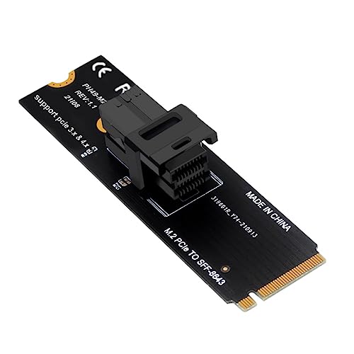JMT M.2 PCIE auf SFF8643 Adapterkarte U.2 (SFF-8639) für NVMe auf Mini SAS(SFF-8643) M.2 PCIe X4 Host Interface von JMT