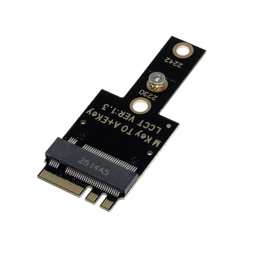 JMT M.2 Wi-Fi Wire Less LAN Card A+E Key to M.2 NGFF SSD Adapter Compatible with NVME Hard Drive 2230 2242 (to 2242) von JMT