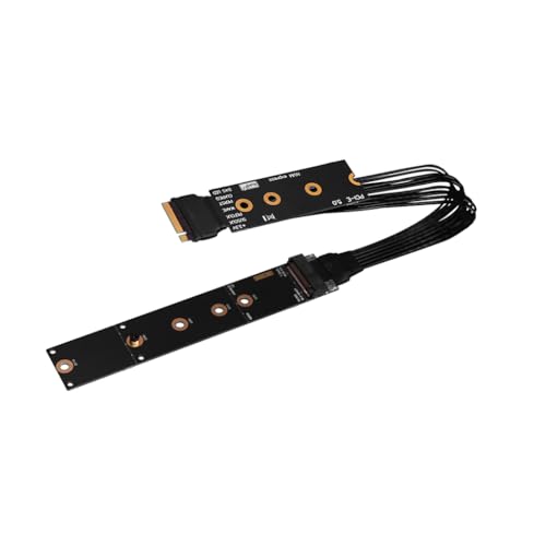 JMT M22EF-S PCIE5.0 X4 SSD-Adapterkabel, M.2 Mkey Extender, 128 Gbit/s, kompatibel mit M.2 NVME 2280 22110 SSD (20 cm) von JMT