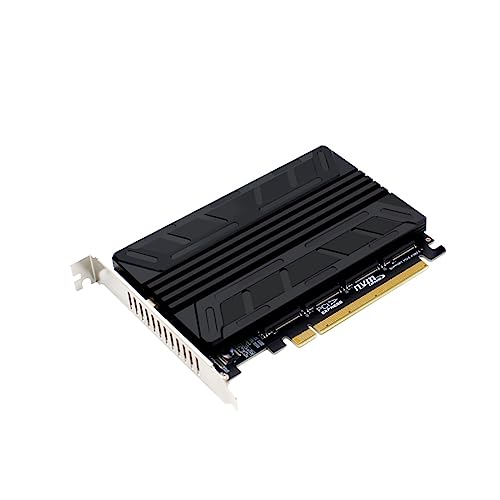 JMT NVME-Splitterkarte mit 4 Anschlüssen, M.2 M Key SSD auf RAID PCIE X16 Array-Erweiterungsadapter, Motherboard, PCIE-Splitterkarte, unterstützt 2230, 2242, 2260, 2280 (Splitterkarte + Kühlkörper) JMT NVME-Splitterkarte mit 4 Anschlüssen, M.2 M Key SSD auf RAID PCIE X16 Array-Erweiterungsadapter, Motherboard, PCIE-Splitterkarte, unterstützt 2230, 2242, 2260, 2280 (Splitterkarte + Kühlkörper) von JMT