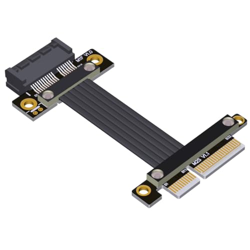 JMT PCI-E 4.0 x4 auf x1 Verlängerungskabel Gen4 16G/bps Adapter für PCI Express X1 SSD Karte Netzwerkkarte (M21SF,15 cm) von JMT
