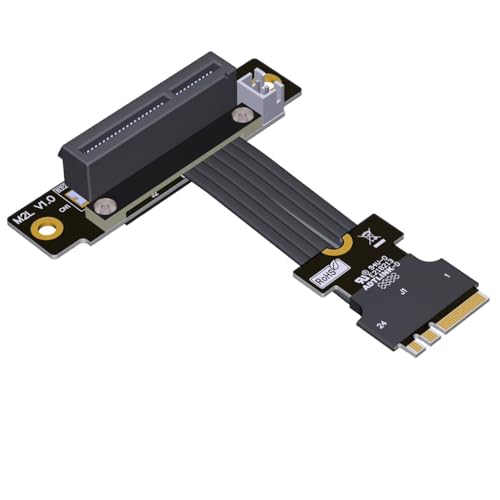 JMT PCI-e 4.0 M.2 WiFi A.E Key A+E auf PCI-e x1/x4/x16 Slot Riser Extender Adapter Card Ribbon Gen4.0 PCIE Kabel Wireless Netzwerkkarte 8G/BPS (15 cm, Pcie4.0 4X M52JL) von JMT