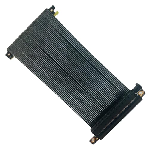 JMT PCIE 4.0 X16 Grafikkarten-Verlängerungskabel, 32 GB/s, Dual Reverse Flexibles Kabel, 16AB4-R für ITX-Gehäuse (18,5 cm) von JMT