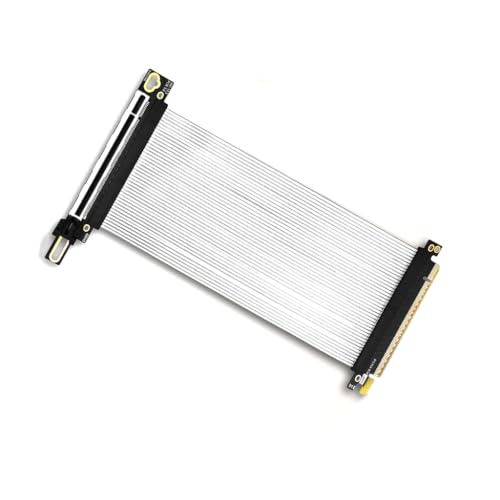 JMT PCIE 5.0 X16 Grafikkarten-Verlängerungskabel, GPU-Adapter, 64 GB, High-Speed, versilbert, für ITX-Gehäuse (90 Grad, 20 cm) von JMT