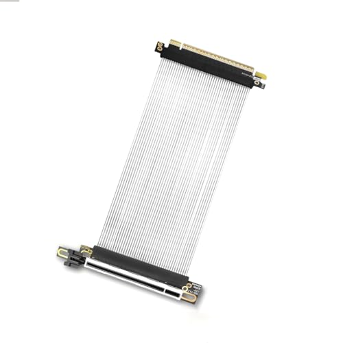JMT PCIE 5.0 X16 Grafikkarten-Verlängerungskabel, GPU-Adapter, 64 GB, High-Speed, versilbert, kompatibel mit 217e-Chassis, 270 Grad, 16AD5-HB (26 cm) von JMT