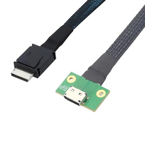 JMT PCIE Oculink SFF 8611 4I 42P auf SFF-8612 4I Buchse Serverkabel High-Speed-Konvertierung (100 cm) von JMT
