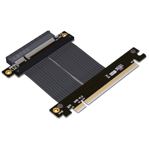 JMT PCIe4.0 x8 auf x16 Verlängerungskabel, 128 G/bps, GEN4, Hochgeschwindigkeitslenkung, 1U-Adapter, unterstützt RTX3090, RX6800xt GPU (M38SF, 25 cm) von JMT