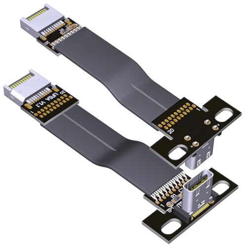 JMT USB 3.2 Verlängerungskabel USB-C Buchse auf Typ E Stecker 19P/20P Motherboard Konverterkabel (T8T-F6A, 50 cm) von JMT
