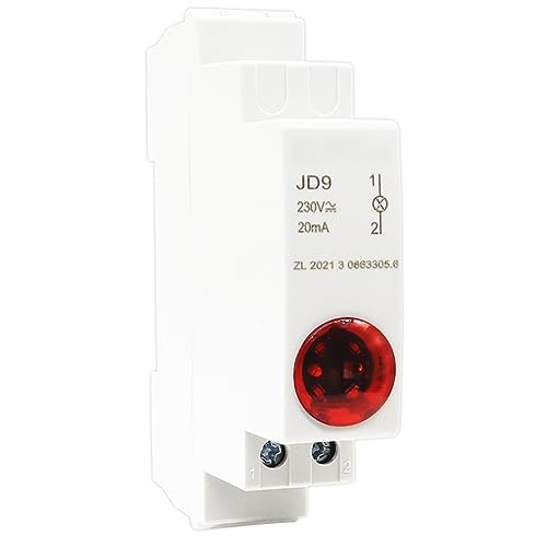 1PC Led Schiene Typ Signal Licht Leistungsschalter Verteilerkasten Schrank Power Anzeige 24V 220V 230V JD9 ZMGXDITA (Color : 24v Red) von JMVLVLOA