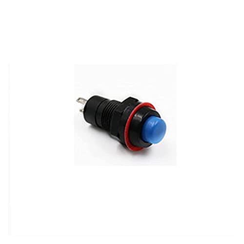 6pcs Self-Reset 10mm Self Reset Momentary Push Button Switch Power Türklingel Horn Leistungsschalterschalter (Color : Blue) von JMVLVLOA