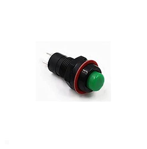 6pcs Self-Reset 10mm Self Reset Momentary Push Button Switch Power Türklingel Horn Leistungsschalterschalter (Color : Green) von JMVLVLOA