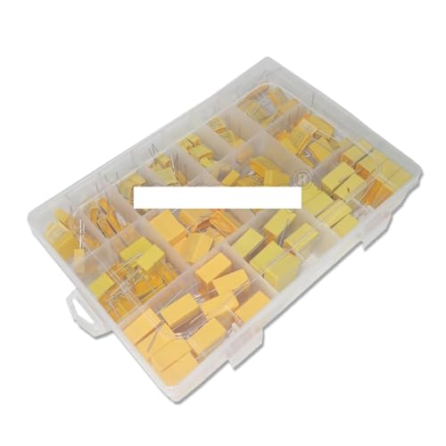 JMVLVLOA 135 Stück 1NF~1UF X2 Kondensator-Set, 14 Werte, 275 V AC, 102 K-105 K, sortiertes Kit JMVLVLOA 135 Stück 1NF~1UF X2 Kondensator-Set, 14 Werte, 275 V AC, 102 K-105 K, sortiertes Kit von JMVLVLOA