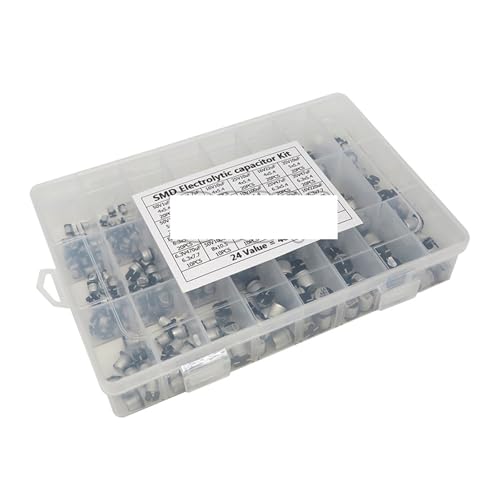 JMVLVLOA 1uF ~ 1000uF 6,3 V-50 V 400 Stück 24 Wert SMD Aluminium Elektrolytkondensatoren Sortiment Kit JMVLVLOA 1uF ~ 1000uF 6,3 V-50 V 400 Stück 24 Wert SMD Aluminium Elektrolytkondensatoren Sortiment Kit von JMVLVLOA