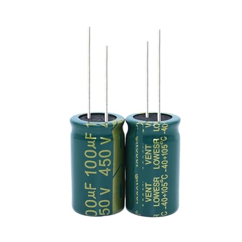 JMVLVLOA 20 Stück 450 V 100 UF 450 V Aluminium Elektrolytkondensator Hochfrequenz 18 x 30 mm JMVLVLOA 20 Stück 450 V 100 UF 450 V Aluminium Elektrolytkondensator Hochfrequenz 18 x 30 mm von JMVLVLOA