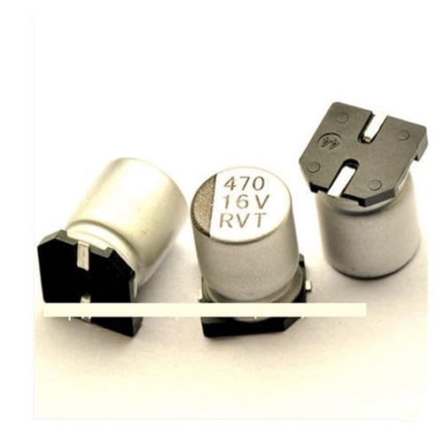 JMVLVLOA 200 Stück 16V470UF SMD-Chip Aluminium Elektrolytkondensator 470uF 16V 8x10.4mm JMVLVLOA 200 Stück 16V470UF SMD-Chip Aluminium Elektrolytkondensator 470uF 16V 8x10.4mm von JMVLVLOA