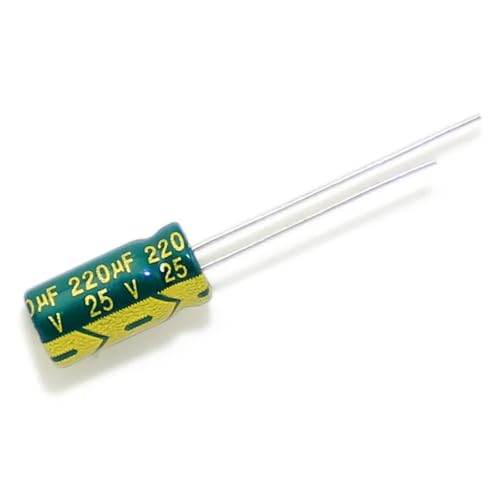 JMVLVLOA 200 Stück 220uF 25V 25V 220UF Aluminium Elektrolytkondensator Hochfrequenz 6 x 12 mm JMVLVLOA 200 Stück 220uF 25V 25V 220UF Aluminium Elektrolytkondensator Hochfrequenz 6 x 12 mm von JMVLVLOA