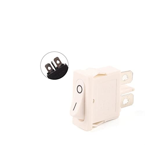 Wippschalter 5 Teile/los KCD1 21X9,5mm 2Pin 2 Position Wippschalter Snap in EIN- Schwarz Rot Weiß Druckknopf Boot Schalter 6A 250V/10A 125V Micro Switches(Color:2pin White White) von JMVLVLOA