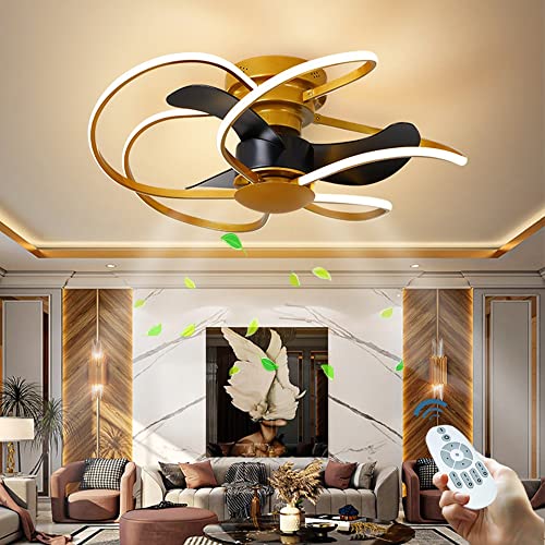 JMrider Deckenventilator Mit Beleuchtung Leise Moderne Led Mit Licht Wohnzimmer Ventilator Deckenleuchte Ventilatorlicht Für Wohnzimmer Schlafzimmer Kinderzimmer Esszimmer Deckenlicht (Color : von JMrider