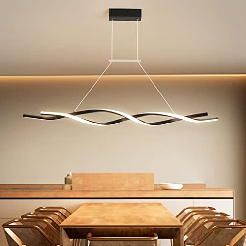 JMrider Pendelleuchte Modern LED Esstisch Hängeleuchte Dimmbar Mit Fernbedienung Wohnzimmer Pendellampe Welle Design Deko Höhenverstellbar Hängelampe Schlafzimmer Küchen Büro Kronleuchter,Black/120cm… JMrider Pendelleuchte Modern LED Esstisch Hängeleuchte Dimmbar Mit Fernbedienung Wohnzimmer Pendellampe Welle Design Deko Höhenverstellbar Hängelampe Schlafzimmer Küchen Büro Kronleuchter,Black/120cm… von JMrider