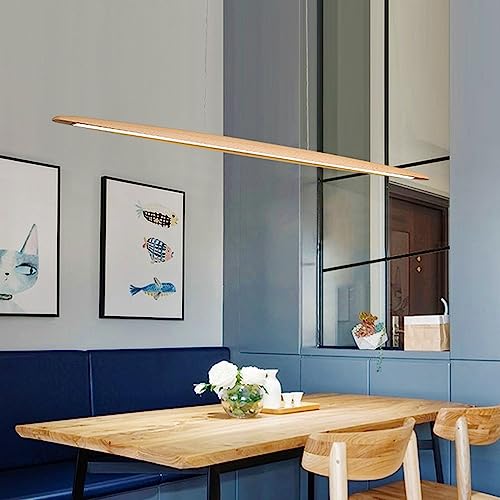 JMrider LED Hängeleuchte Modern Esszimmer Dimmbar Holz Hängelampe Hoehenverstellbar Pendelleuchte Wohnzimmer Café Industrie Kronleuchter Bar Küche Pendellampe Schlafzimmer 55W (Colo von JMrider