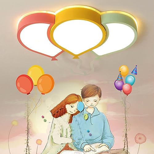 JMrider LED Kinder Deckenleuchte Moderne Deckenlampe Junge Mädchen Schlafzimmer Kinderzimmer Wohnzimmer Esszimmer Dekoration Acryl Ballon Cartoon Lampenschirm Haushalt Deckenlicht von JMrider