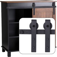 1.2M Mini Schiebetürbeschlag Set Schiebetürsystem, Schiebetür Hardware Kit mit Rad Rolle und Schiene von JN.SONGS