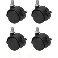 Jn.songs - 4er-Set Möbelrollen mit Bremse, 50 mm Universalrad mit Feststellfunktion, Büro-Stuhl-Rollen für Hartböden Jn.songs - 4er-Set Möbelrollen mit Bremse, 50 mm Universalrad mit Feststellfunktion, Büro-Stuhl-Rollen für Hartböden von JN.SONGS