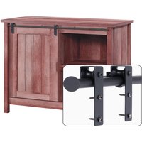 5FT/1.5M Mini Schiebetü Hardware Kit, Schiebetürbeschlag Set für TV-Möbel, Doppeltür, Kleiner Schrank von JN.SONGS