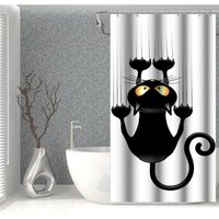 Anti Schimmel Duschvorhang, Wasserdicht Duschvorhänge Textil Tier Wasserdichter Duschvorhang Maschine Waschbar - 180x180 von JN.SONGS
