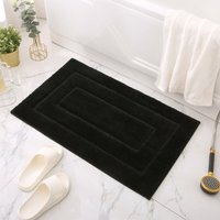 Badematten, Badematte Rutschfester, Mikrofaser Badezimmerteppich Rutschfest Saugfähige - Schwarz 40x60 von JN.SONGS