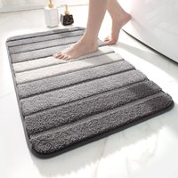 Badteppich Rutschfeste, Badematte Weich Flauschig, Badezimmerteppich Shaggy Hochflor - 40x60 Grün von JN.SONGS