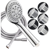 Jn.songs - Duschkopf mit 5 Funktionen Duschdüsen, Multifunktions Handbrause Wassersparend, abs Verchromt Spray - 1.5cm Rohr + Duschkopf Jn.songs - Duschkopf mit 5 Funktionen Duschdüsen, Multifunktions Handbrause Wassersparend, abs Verchromt Spray - 1.5cm Rohr + Duschkopf von JN.SONGS