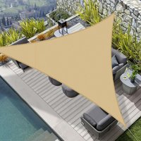 Sonnensegel Dreieck, Sonnensegel Wasserdicht pes, 95% UV-Schutz Segel Baldachin für Garten, Garten Patio, Balkon, Terrasse, Außenbereich Sand - 4x4x4m Sonnensegel Dreieck, Sonnensegel Wasserdicht pes, 95% UV-Schutz Segel Baldachin für Garten, Garten Patio, Balkon, Terrasse, Außenbereich Sand - 4x4x4m von JN.SONGS
