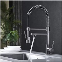 Jn.songs - Wasserhahn Küche mit Spiralfeder , 360° Schwenkbar Spültischarmatur, Küchenarmatur mit 2-strahliger Ausziehbrause - Grün Jn.songs - Wasserhahn Küche mit Spiralfeder , 360° Schwenkbar Spültischarmatur, Küchenarmatur mit 2-strahliger Ausziehbrause - Grün von JN.SONGS