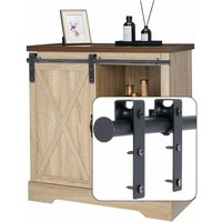 Mini Schiebetür Hardware Kit Scheunentor Schiebetürsystem für TV-Ständer - 5FT/1.5M Einzeltür von JN.SONGS