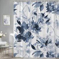 Schimmelfest Duschvorhang, Polyester Waschbar Wasserdicht Badvorhang im C-Stil - 90x180cm von JN.SONGS