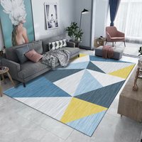 Teppich Wohnzimmer Kurzflor Modern Geometrisches Design für Wohnzimmer, Flur, Schlafzimmer Teppichläufer Blau Gelb - 160x230cm Teppich Wohnzimmer Kurzflor Modern Geometrisches Design für Wohnzimmer, Flur, Schlafzimmer Teppichläufer Blau Gelb - 160x230cm von JN.SONGS