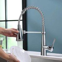 Jn.songs - Wasserhahn Küche mit Spiralfeder, 360°Schwenkbare Spültischarmaturen, Küchenarmatur 2 Sprühmodi - Chrom Jn.songs - Wasserhahn Küche mit Spiralfeder, 360°Schwenkbare Spültischarmaturen, Küchenarmatur 2 Sprühmodi - Chrom von JN.SONGS