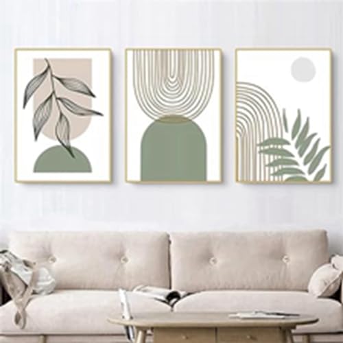 Aesthetic Pflanze Bilder Boho Deko Bilder Moderne Abstrakt Kunst Wandbilder Bohemian Poster Set,Ohne Rahmen (Set-03,20x30cm*3Pcs) von JNAOZI