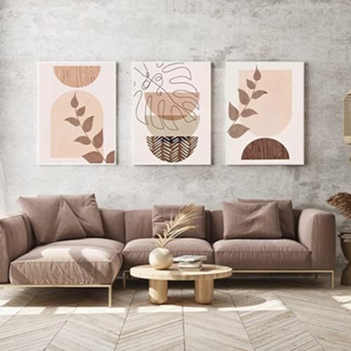 Aesthetic Pflanze Bilder Boho Deko Bilder Moderne Abstrakt Kunst Wandbilder Bohemian Poster Set,Ohne Rahmen (Set-07,70x100cm*3Pcs) von JNAOZI