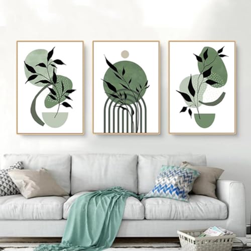 JNAOZI Bohemian Poster Set Aesthetic Pflanze Bilder Moderne Wandbilder, Abstraktes Poster Wohnzimmer Schlafzimmer Deko, ohne Rahmen (Set-07,40x60cm*3Pcs) von JNAOZI