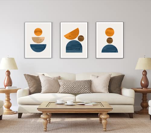 JNAOZI Leinwandbild Abstract Line Geometry Poster,Geometrisch Zeichnung Wandkunst,Modern Wanddeko Bilder Set für Wohnzimmer Schlafzimmer(Ohne Rahmen) (Stil 1,30x40cm*3) von JNAOZI
