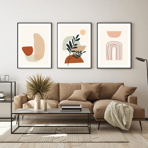 JNAOZI Leinwandbild Abstract Line Geometry Poster,Geometrisch Zeichnung Wandkunst,Modern Wanddeko Bilder Set für Wohnzimmer Schlafzimmer(Ohne Rahmen) (Stil 2,40x60cm*3) von JNAOZI