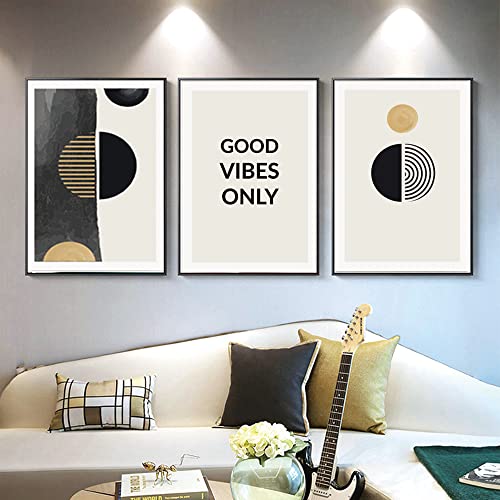 JNAOZI Leinwandbild Abstract Line Geometry Poster,Geometrisch Zeichnung Wandkunst,Modern Wanddeko Bilder Set für Wohnzimmer Schlafzimmer(Ohne Rahmen) (Stil 3,20x30cm*3) von JNAOZI