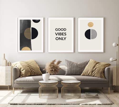 JNAOZI Leinwandbild Abstract Line Geometry Poster,Geometrisch Zeichnung Wandkunst,Modern Wanddeko Bilder Set für Wohnzimmer Schlafzimmer(Ohne Rahmen) (Stil 3,50x70cm*3) von JNAOZI