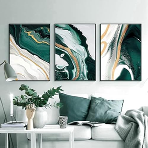 Moderne Abstrakt Kunst Wandbilder Aesthetic Blumen und Pflanzen Bilder Boho Deko Bilder Bohemian Strand Poster Set,Ohne Rahmen (Poster-04,50x70cm*3Pcs) von JNAOZI