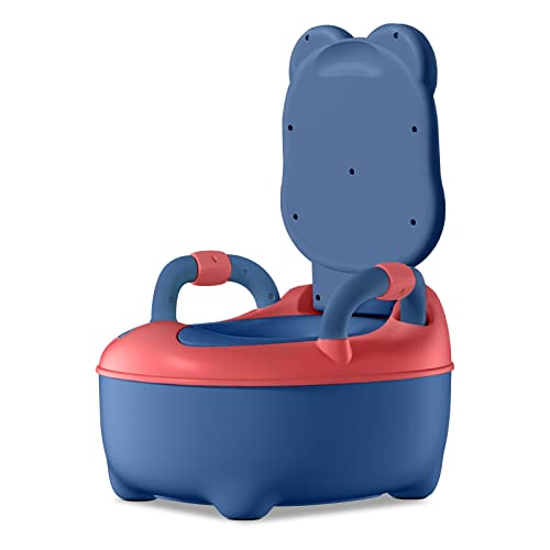 JNGLGO Töpfchen für Kinder Toilettensitz Kindertoilette Toilettentrainer Baby Toilette Toilettensitz für Kleinkinder Potty Training Toilette Babytopf mit Griffe (Klassisch - Blau) von JNGLGO