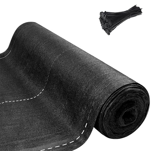 JNGLGO Zaunblende 1,5 x 10m Sichtschutz Zaun für Balkon aus 150 g/m² HDPE Tennisblende Schattiernetz Windschutz UV-resistent Wetterfest Gewebe Netz mit Kabelbinder, Anthrazit von JNGLGO